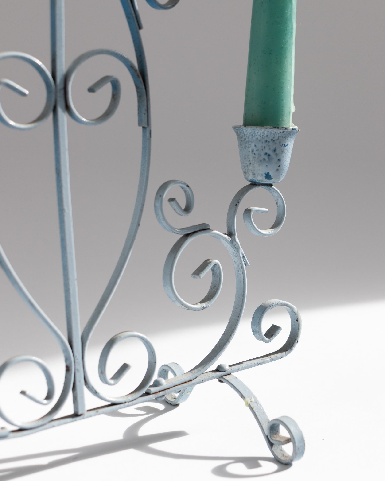 Blue Swirl Candelabra