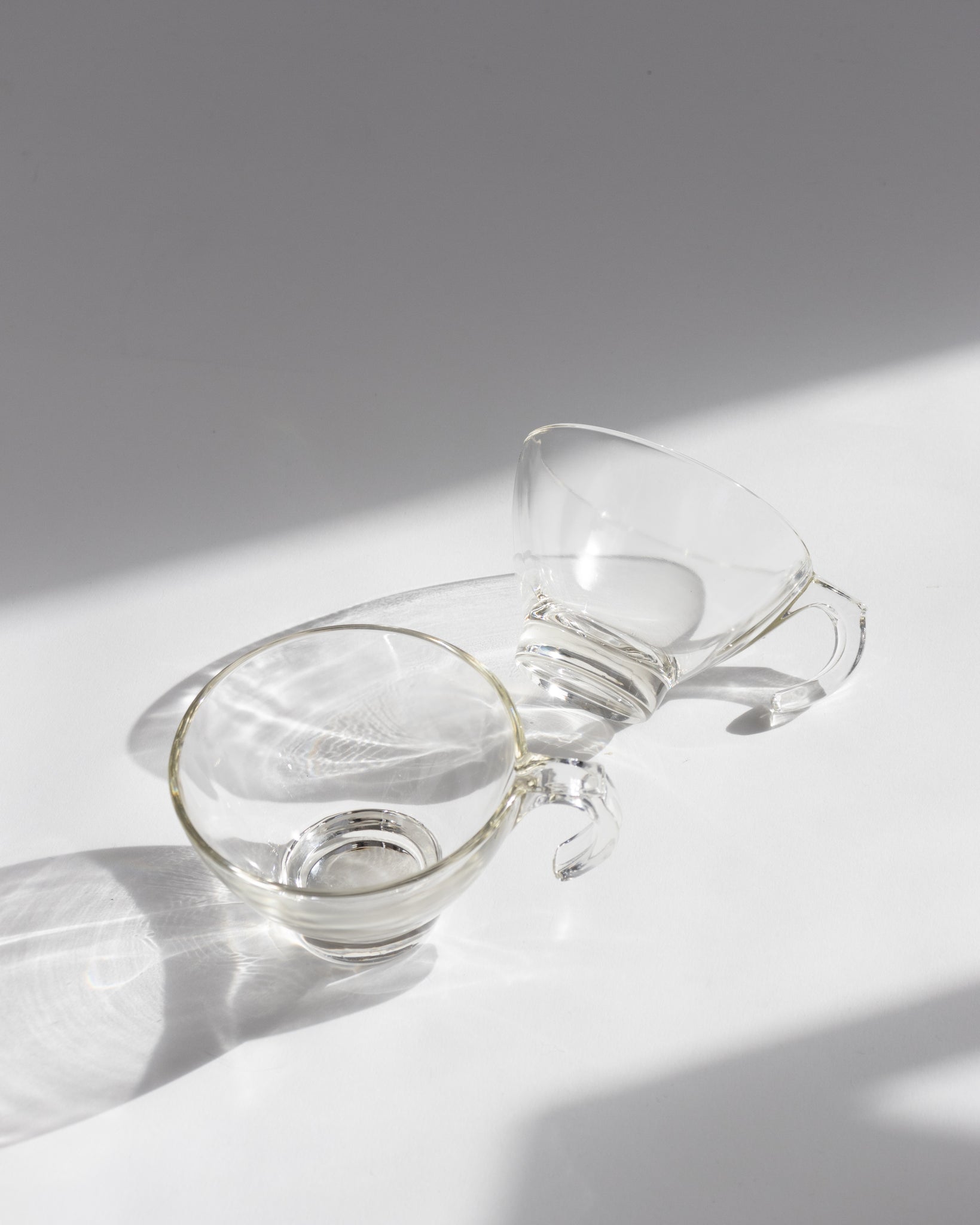 Set of 2 Glass Coffee Cups