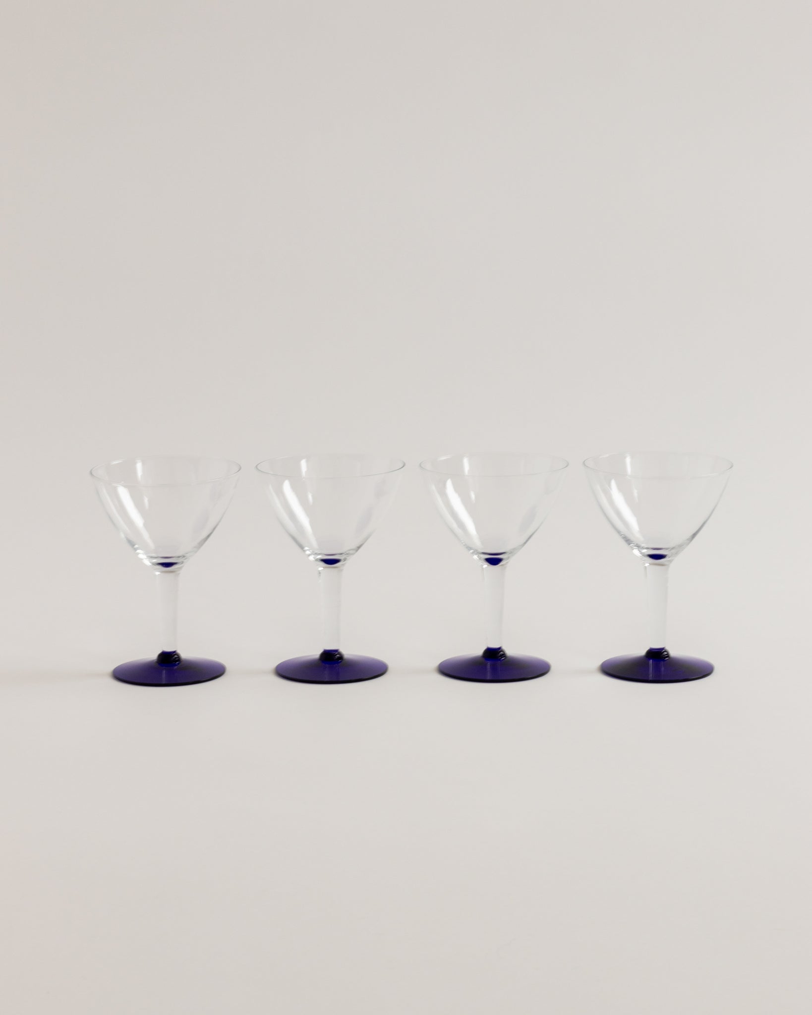 Cobalt Blue Footed Glassware