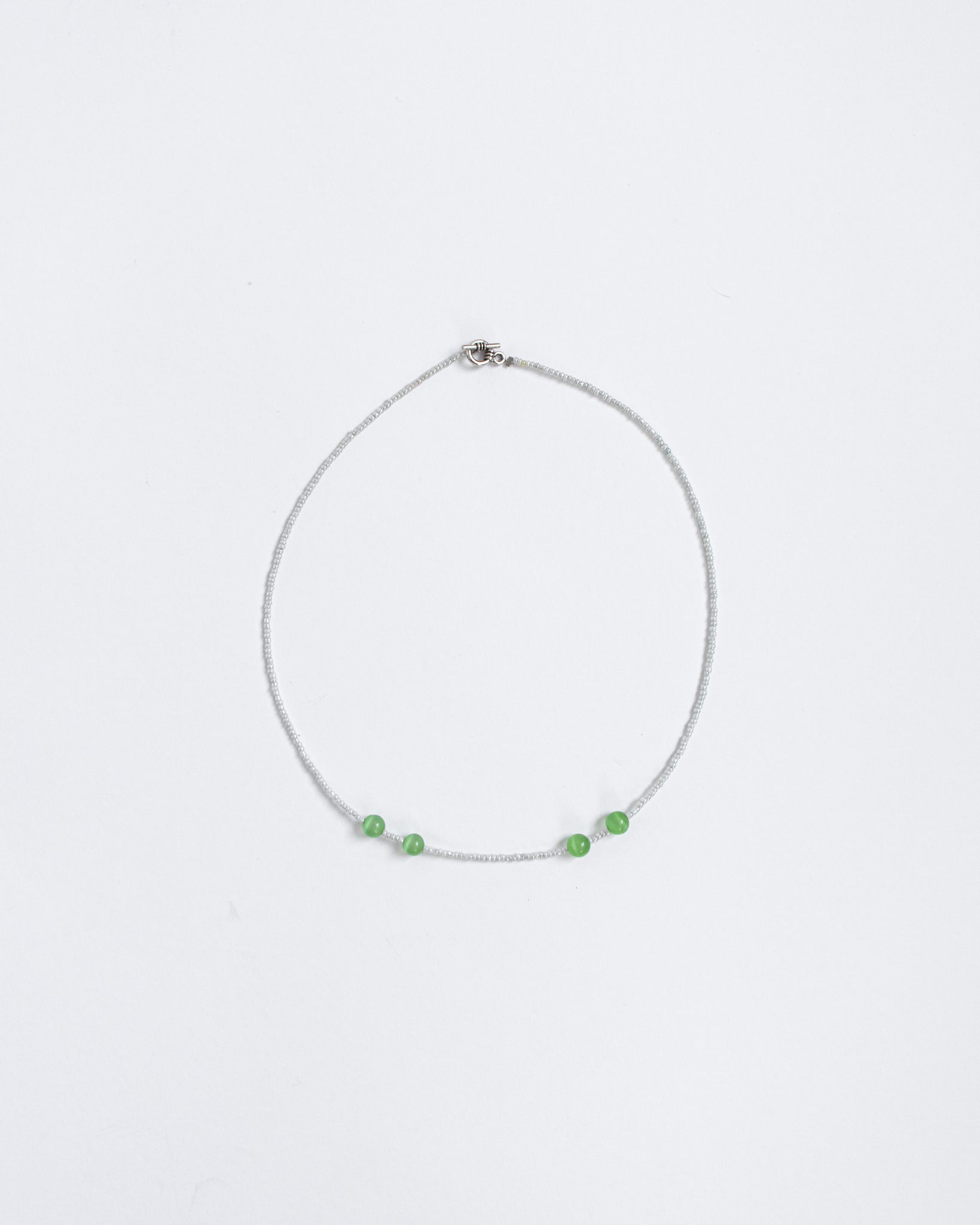 Small Green Beaded Necklace