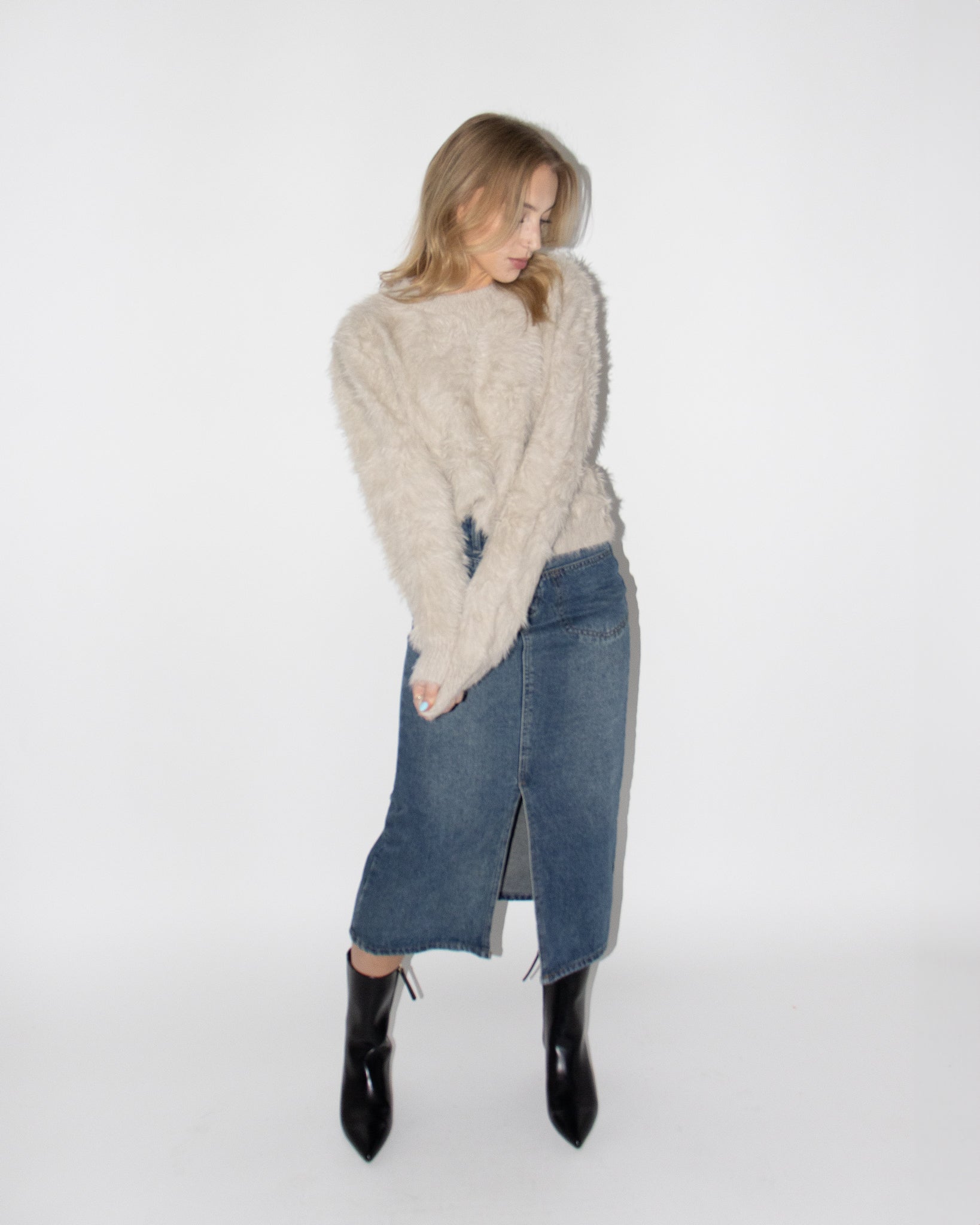 Taupe Mohair Sweater