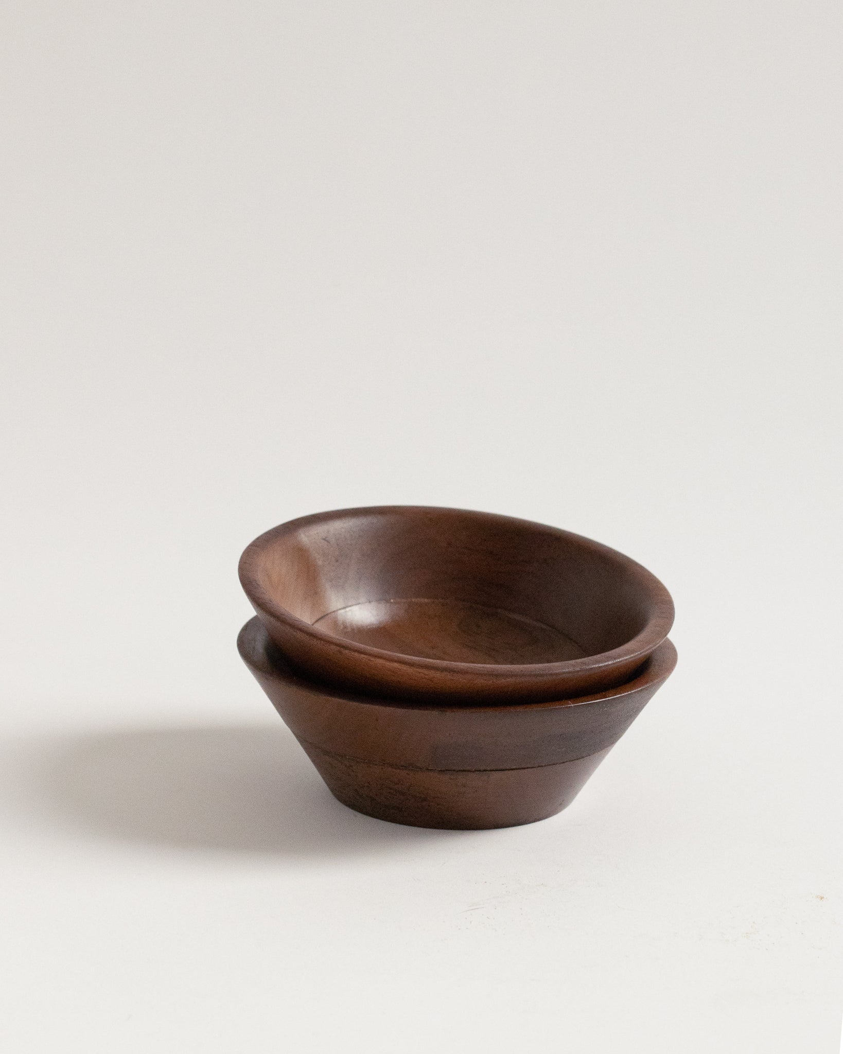 Set of Small Wooden Bowls